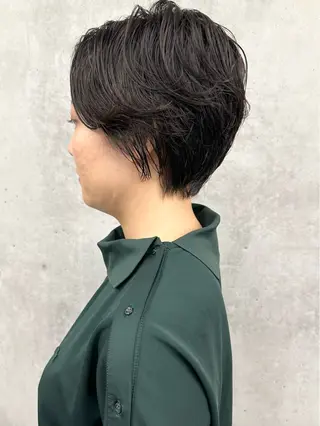 ショート パーマ ボブ/ゆるふわ ボブパーマ/とういのヘアスタイル