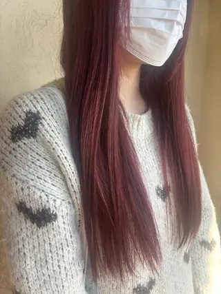 ロング カラー ルプラボウ 石黒よう子のヘアスタイル