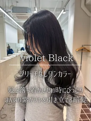 ロング カラー ナチュラルカラー/ ハイトーン AMIのヘアスタイル