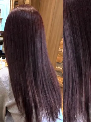 ロング カラー 👑髪質改善Wカラー 👑アユカのヘアスタイル