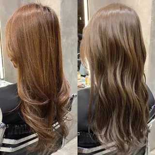 セミロング カラー 透明感カラー🌿 グレージュ🐺陽介のヘアスタイル