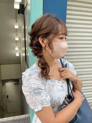 セミロング ヘアアレンジ 小原 慧美のヘアスタイル