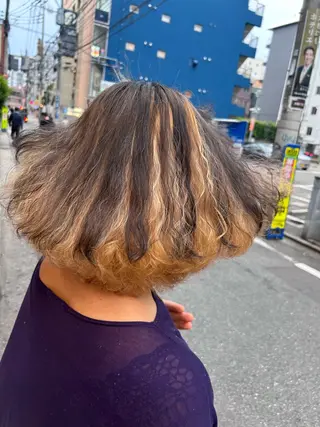 ミディアム カラー 瑠莉🪩 薬院/天神南/今泉のヘアスタイル