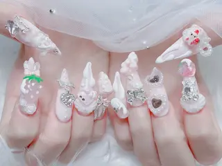 ネイル momo💕 長さ出し専門店のネイルデザイン