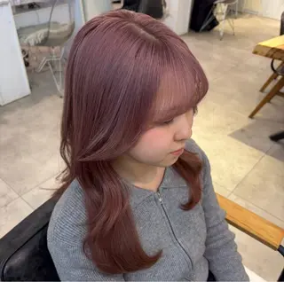 カラー 暖色カラー/ ネイル momo🍀☆*:°のヘアスタイル