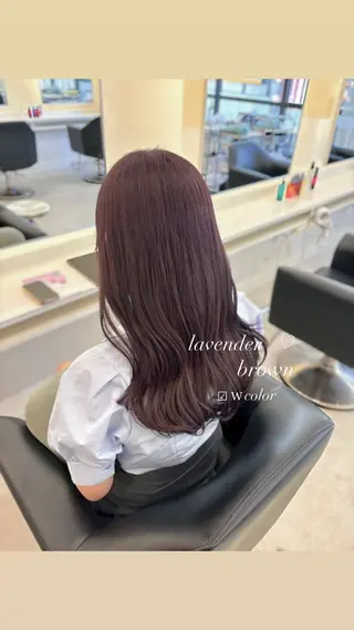 ロング ParveMix 宮﨑 梨里のヘアスタイル