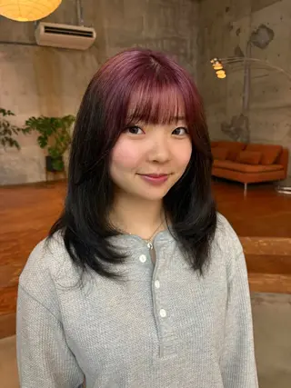 セミロング カラー ヘアアレンジ 英 このみのヘアスタイル