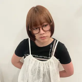 ミディアム ❤️スダユキナ❤️ 髪質改善水素カラーのヘアスタイル