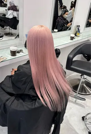 ロング カラー ウルフカットマスター みつきのヘアスタイル