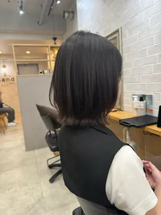 ミディアム レイヤー/ショート/ 透明感/銀座/れんのヘアスタイル