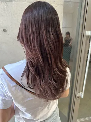 ロング クキノケイカ /暖色カラー/パーマのヘアスタイル