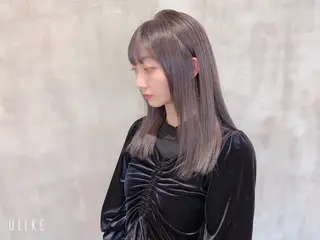 セミロング カラー レイヤーカット ベージュカラー/小島のヘアスタイル