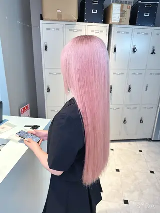 ロング ツヤ髪ハイトーン💖 💫Hikaru💫のヘアスタイル