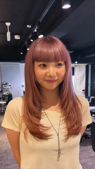 セミロング TSUKASA カラーモデル募集中のヘアスタイル
