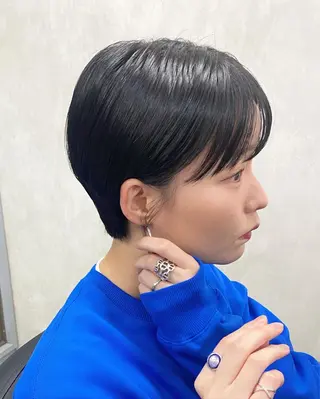 ショート カラー 白髪ぼかし/ショート /ミニボブだいじのヘアスタイル