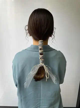 ロング ヘアアレンジ 髙塚碧🇰🇷 韓国ヘア🎗️のヘアスタイル