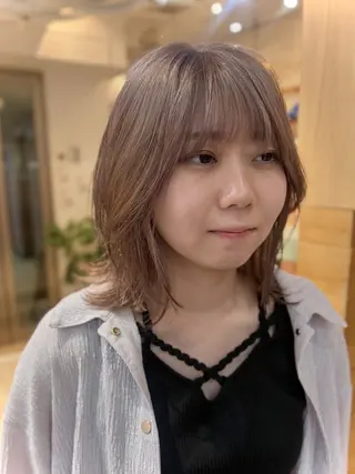 ミディアム カラー cana 札幌レイヤースタイルのヘアスタイル
