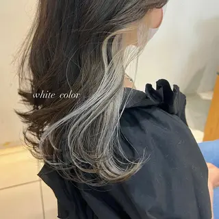 セミロング カラー 安富 舞のヘアスタイル
