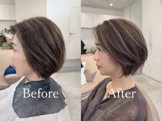 カラー 藤本 豪海のヘアスタイル