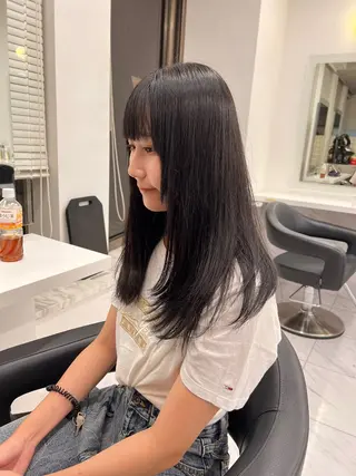 ロング カラー パーマ ヘアアレンジ メンズ 上品＆韓国風 🥀海心🥀のヘアスタイル