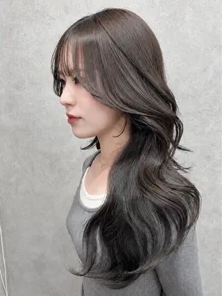 ロング maya🇰🇷韓国 レイヤー/顔まわりのヘアスタイル