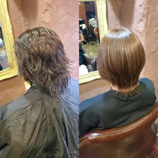 ミディアム 髪質改善 常世田のヘアスタイル