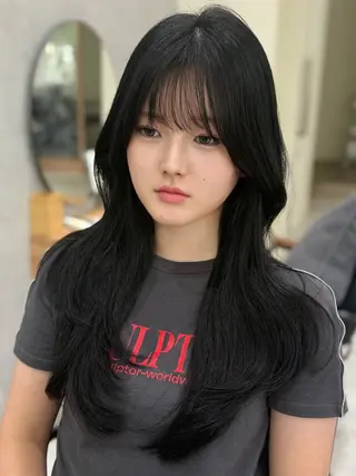 ロング 透け感color/ SUZUKAのヘアスタイル