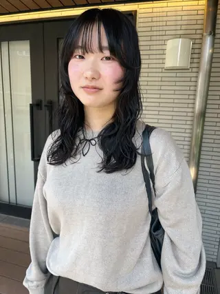 ミディアム パーマ 暖色/パーマ 🌼クニトウメイのヘアスタイル