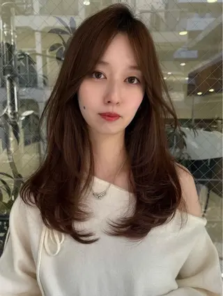 セミロング カラー ヘアアレンジ 🫧透明感カラー/ Wカラー🫧namiのヘアスタイル