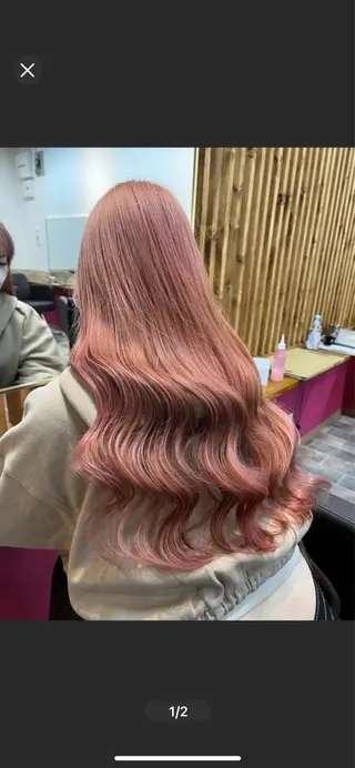 ロング カラー ヘアカラー&縮毛矯正 STAR☆RIVERのヘアスタイル