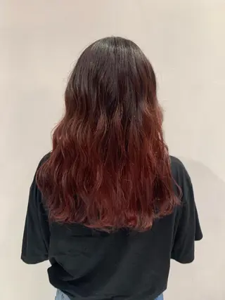 ロング カラー 大関 はるかのヘアスタイル