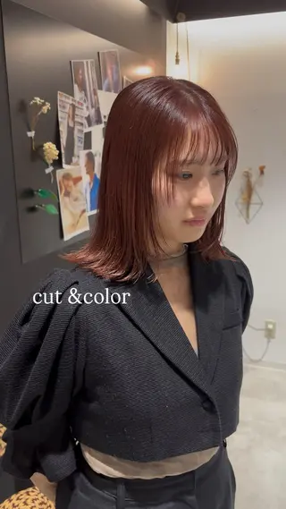 ミディアム カラー 暖色カラー/ メンズパーマ/ケイゴのヘアスタイル