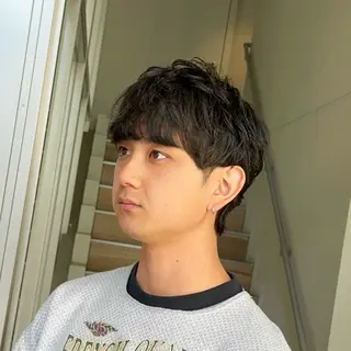 メンズ アニメデザイン美容師 ブリーチカラー/僚汰のヘアスタイル