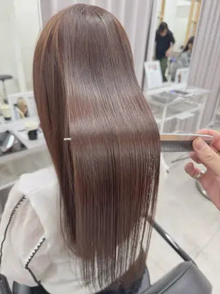 ロング カラー 縮毛矯正×髪質改善 店長　DAITOのヘアスタイル