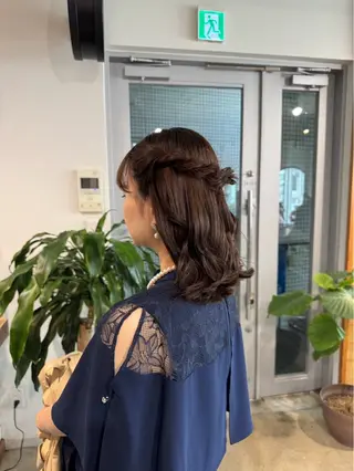 ミディアム ヘアアレンジ 似合わせカラー/ケア ブリーチ🎀Rinのヘアスタイル