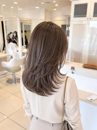 セミロング カラー 金子 直樹のヘアスタイル