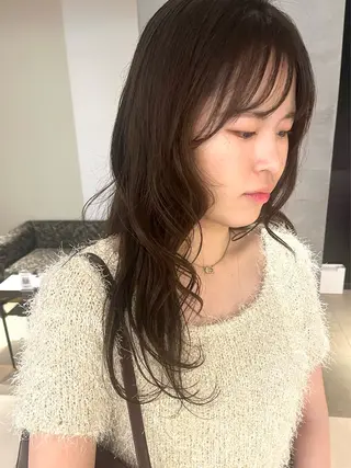 セミロング 髪質改善・水素カラー ARIA(ému)のヘアスタイル