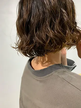パーマ ボブパーマコテ巻き風 パーマNo1深江秀平のヘアスタイル
