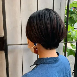 ショート 艶髪color💎髪 質改善ストレート大吉のヘアスタイル