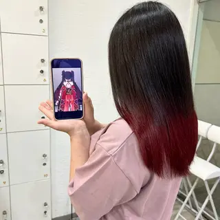 セミロング カラー りん🧸透明感カラ ー/ヘアアレンジのヘアスタイル