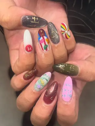 メンズ ネイル akari✨千葉駅 デザイン、メンズ🪐のネイルデザイン