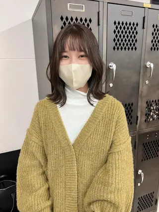 ミディアム カラー 樫原裕二/似合わせ カット/透明感カラーのヘアスタイル