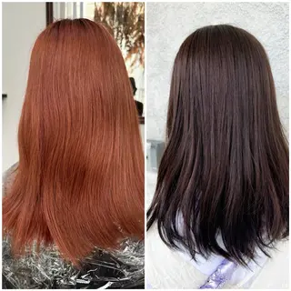 セミロング カラー 椎葉 祐也のヘアスタイル
