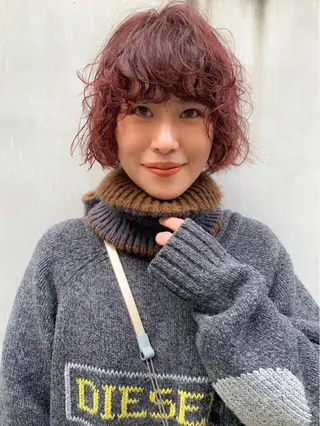 ショート カラー パーマ Spiel KOMOのヘアスタイル