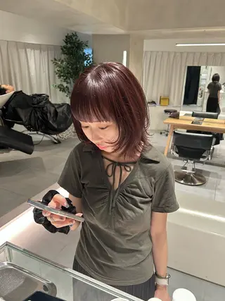 ミディアム カラー 🧚つやさらhair 🧚manakaのヘアスタイル