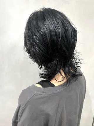 ミディアム カラー パーマ デザインカラー/パー マ🦖外岡咲希🦖のヘアスタイル