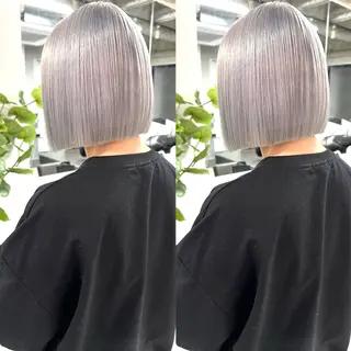 ショート バレイヤージュ ボブ🌈ナツヤのヘアスタイル