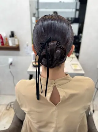 セミロング ヘアアレンジ 伊藤 栄子のヘアスタイル