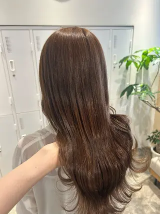ロング カラー 青山 里帆のヘアスタイル