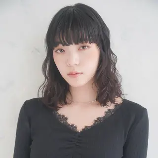 ミディアム ハッシュカット 田窪珠妃のヘアスタイル